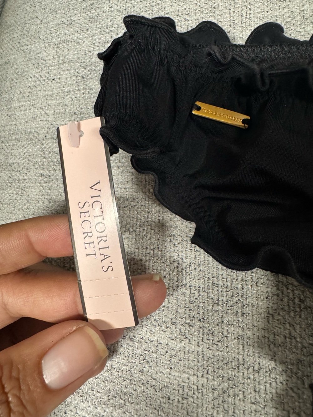 Victoria's Secret Black Ruffle Trim Bikini Bottoms for Kids - Picture 3 of 5